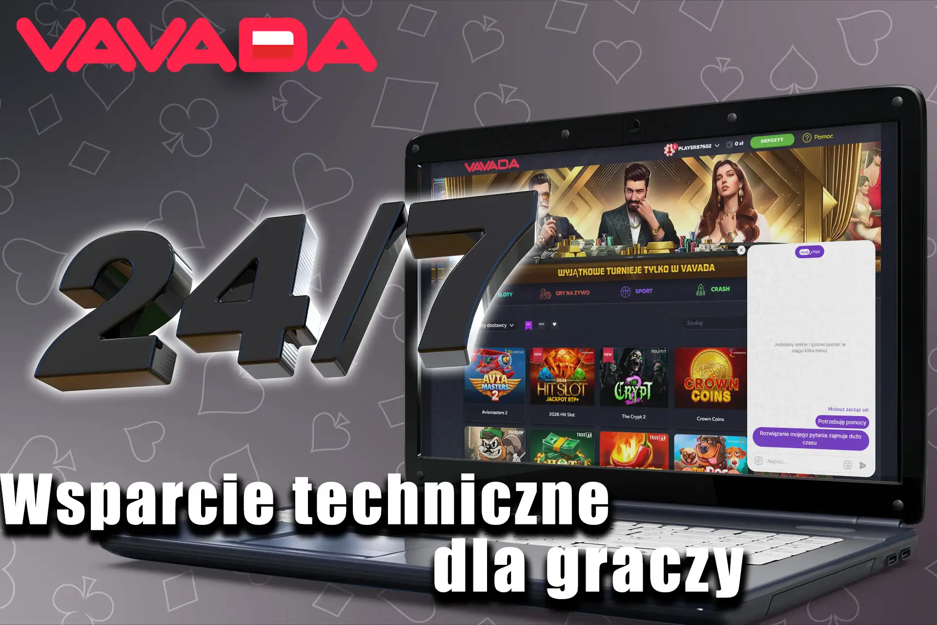 Profesjonalne wsparcie techniczne dla graczy Vavada Casino